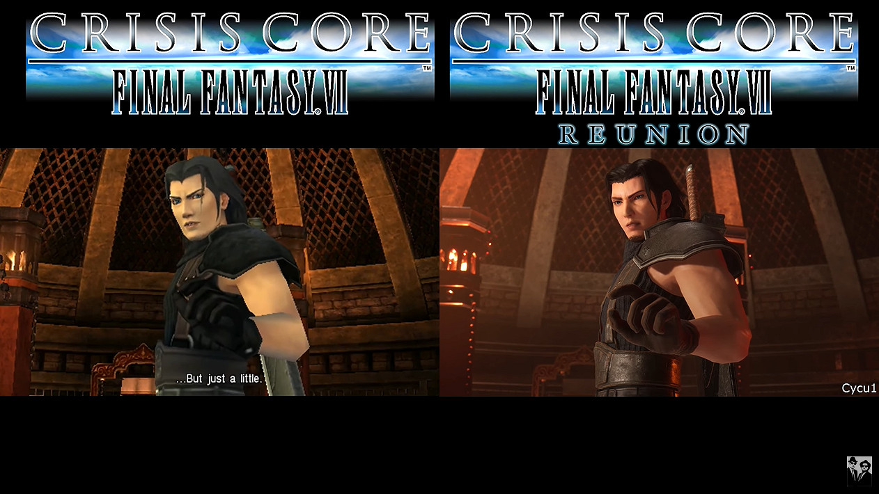 《最終幻想7:核心危機 重聚》宣傳片與原版對比 《最終幻想7:核心危機 重聚》宣傳片與原版對比