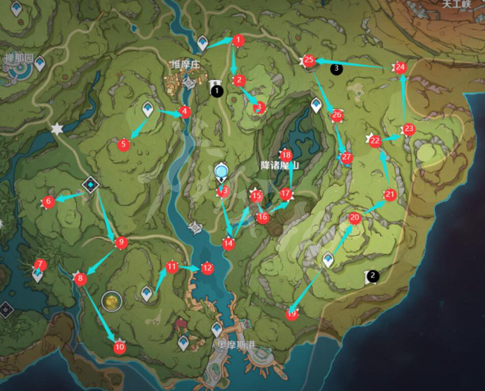 《原神》3.1草神瞳位置大全 沙漠地圖草神瞳收集攻略