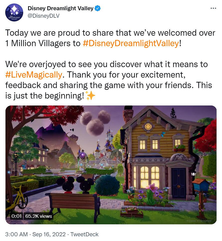 &quot;搶先體驗&quot;版《迪士尼夢幻星谷》玩家人數突破100萬！