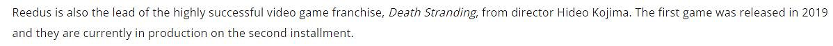 弩哥星光大道留星 留星公告洩露《死亡擱淺2》製作中