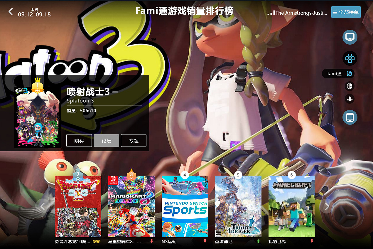 09.12-09.18全球遊戲銷量榜:《電馭叛客2077》第二春 09.12-09.18全球遊戲銷量榜:《電馭叛客2077》第二春