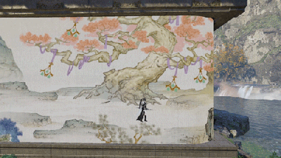 3D角色變2D紙片人！逆水寒手遊橫版水墨畫關卡展示