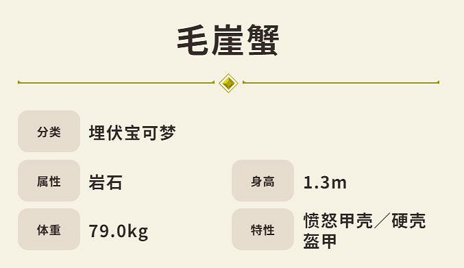 寶可夢：朱/紫寶可夢毛崖蟹怎麽樣