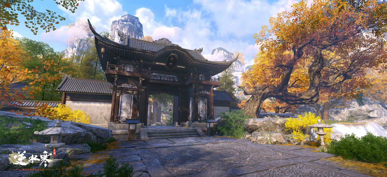 3D角色變2D紙片人！逆水寒手遊橫版水墨畫關卡展示