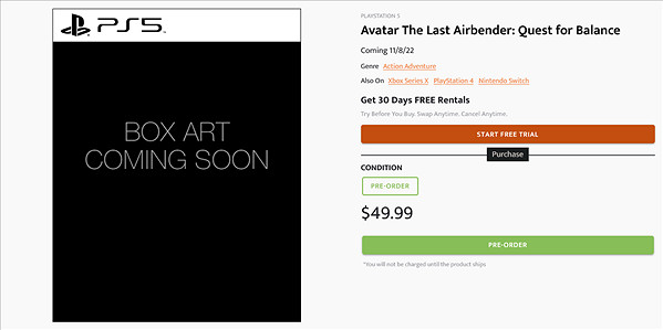 線上零售商曝《降世神通:探索平衡》11月8日發售! 線上零售商曝《降世神通:探索平衡》11月8日發售!