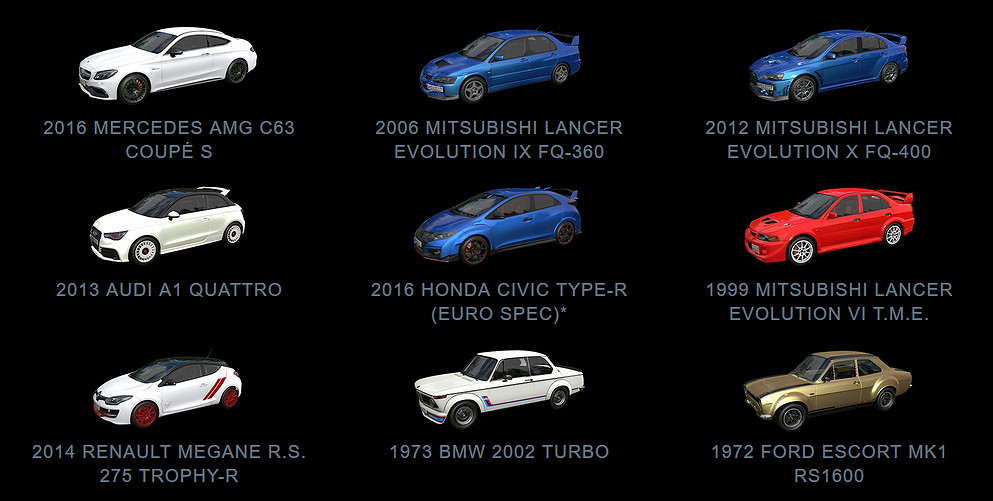 《賽車計劃2》全180輛車型圖鑒匯總