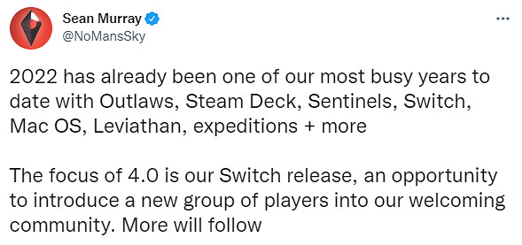 《無人深空》4.0重點將是Switch版！官方：吸引新玩家！