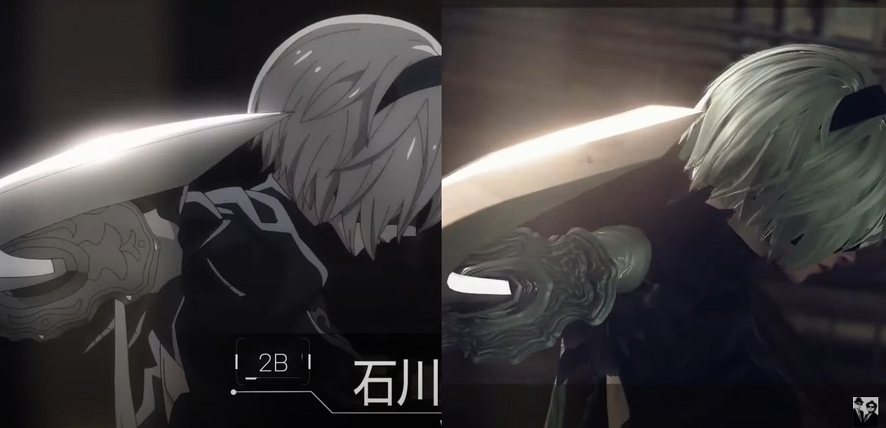 《尼爾》動畫與遊戲過場對比：人物，動作極其還原！