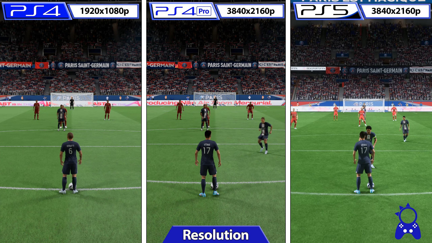 《FIFA 23》PS版本畫面對比 PS5各方面表現力最棒! 《FIFA 23》PS版本畫面對比 PS5各方面表現力最棒!