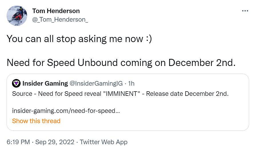 《極速快感》新作爆料:12月2日發售 兩周內正式公開 《極速快感》新作爆料:12月2日發售 兩周內正式公開