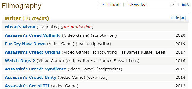 《AC英靈殿》“隕落者之墓”致敬離世的育碧資深編劇