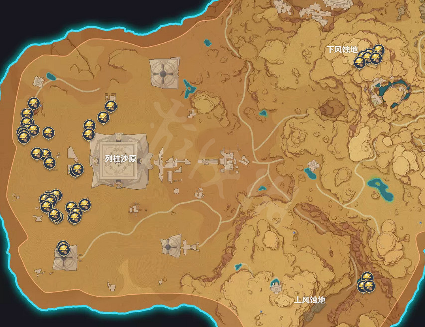 《原神》3.1沙漠地圖星蕈在哪？3.1沙漠地圖星蕈位置一覽