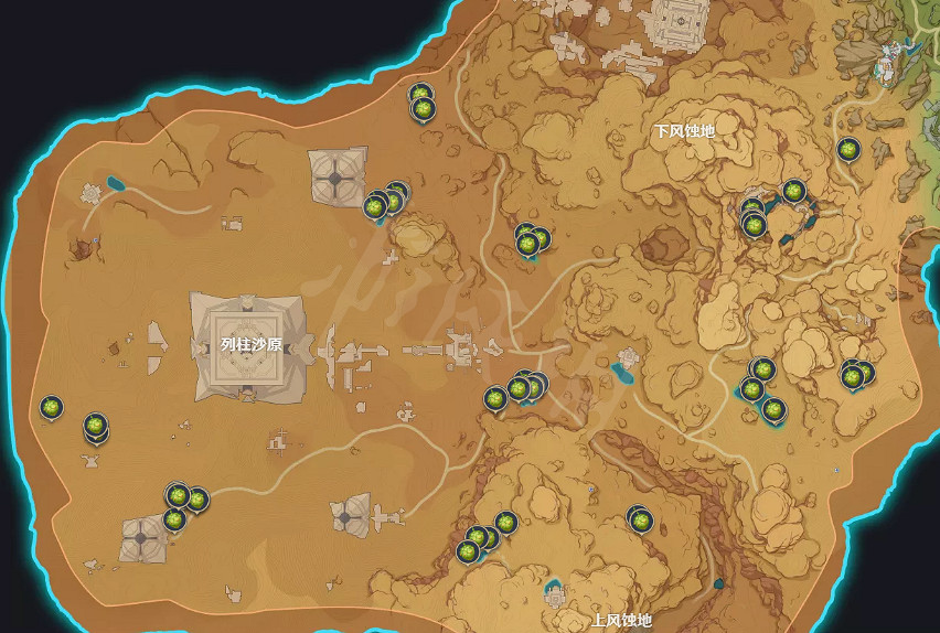 《原神》3.1沙漠地圖棗椰在哪？3.1沙漠地圖棗椰位置一覽