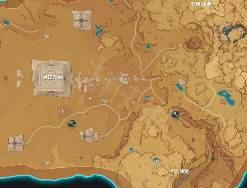 《原神》3.1沙漠地圖地靈龕在哪？3.1沙漠地圖地靈龕位置一覽