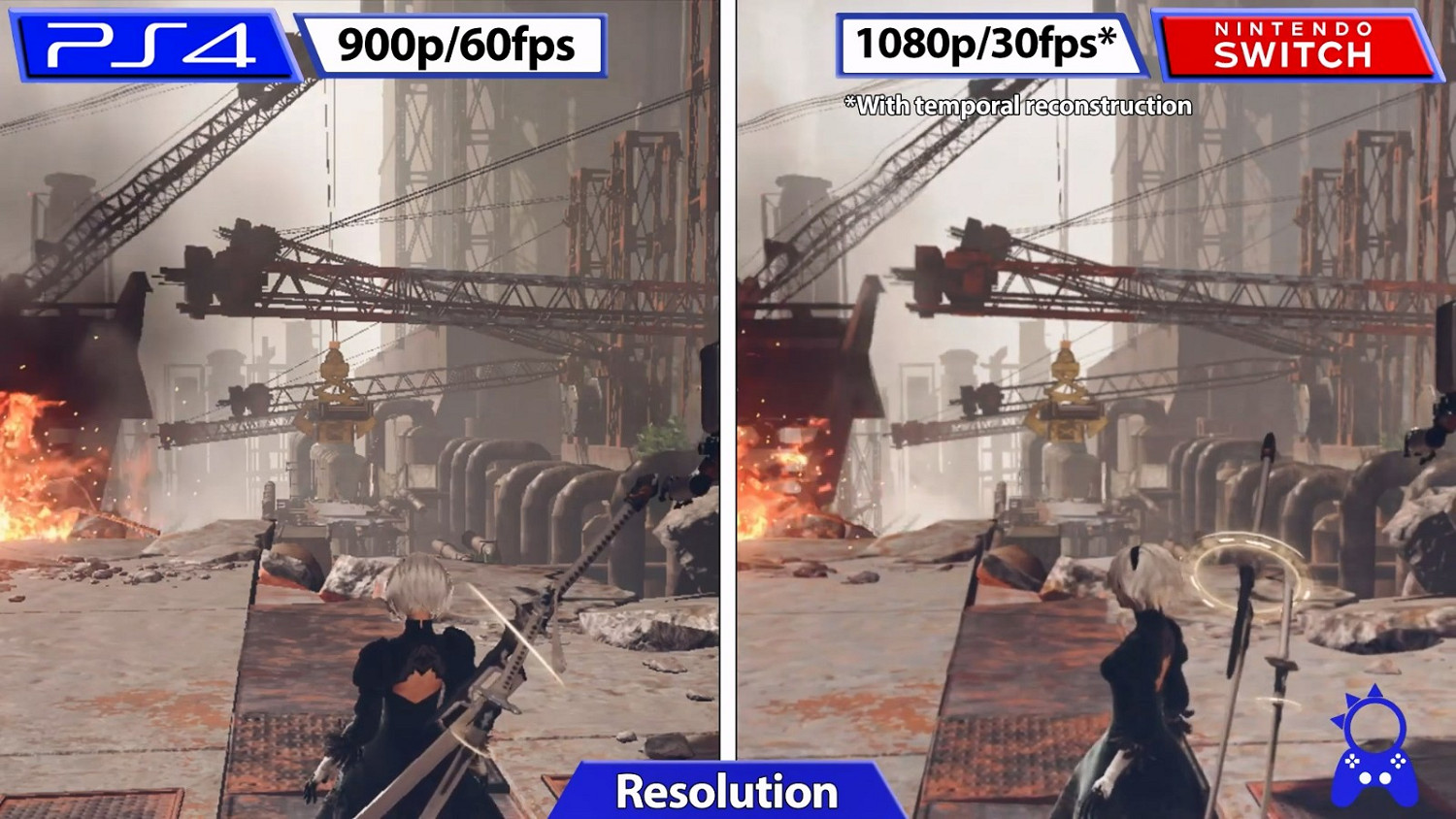 《尼爾:自動人形》PS4和Switch版影片對比 《尼爾:自動人形》PS4和Switch版影片對比