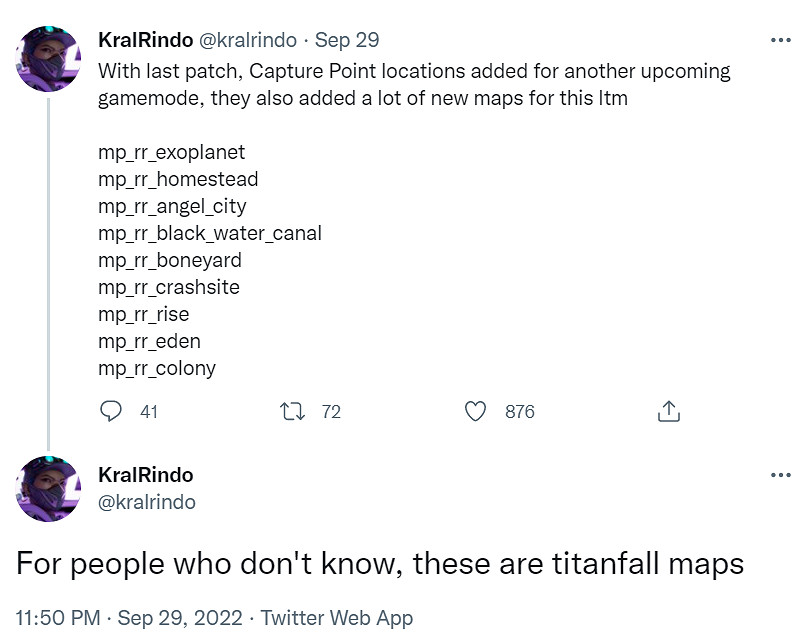 爆料:《Apex英雄》新更新檔將加入9張《泰坦隕落》地圖 爆料:《Apex英雄》新更新檔將加入9張《泰坦隕落》地圖
