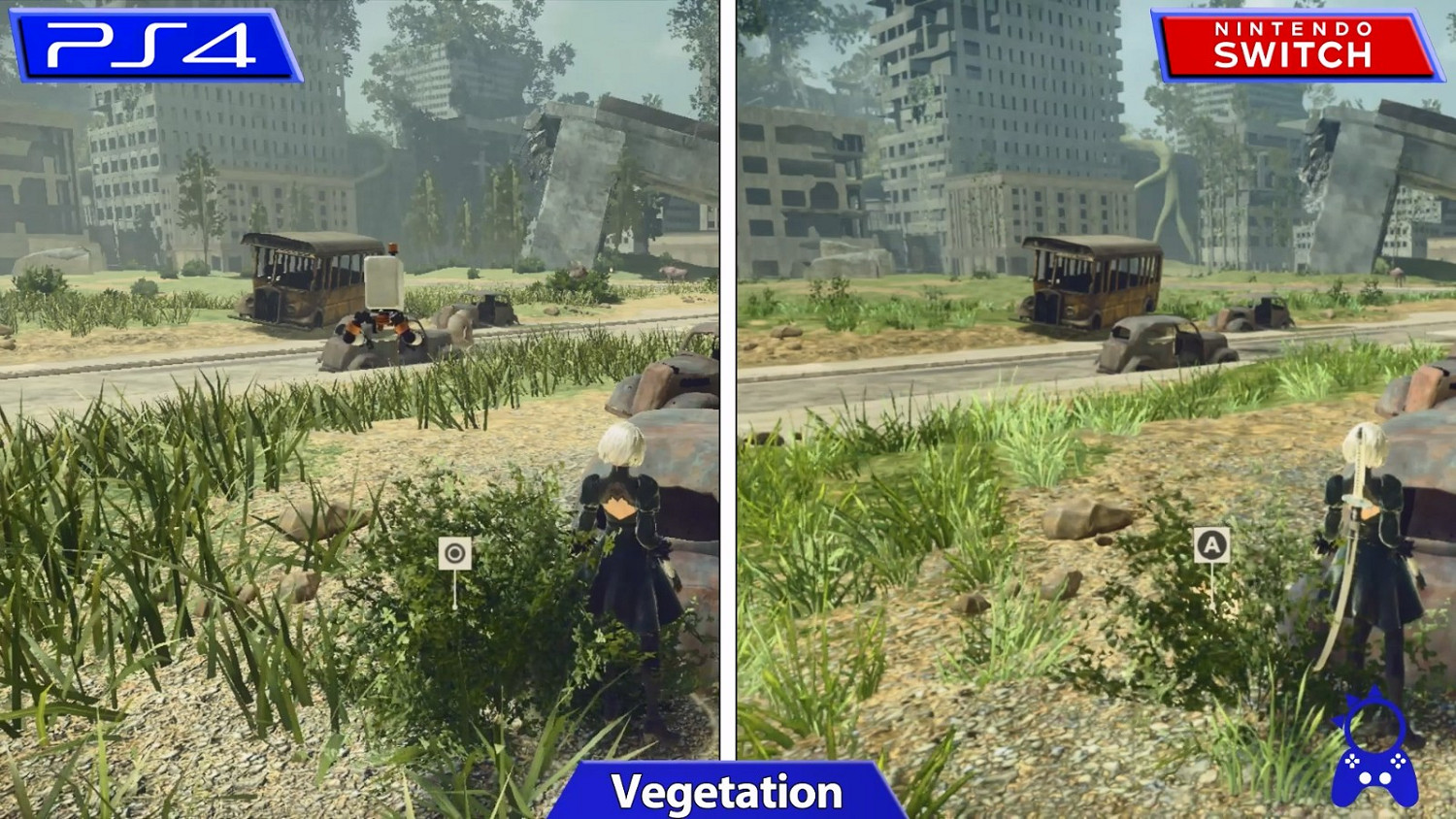 《尼爾:自動人形》PS4和Switch版影片對比 《尼爾:自動人形》PS4和Switch版影片對比