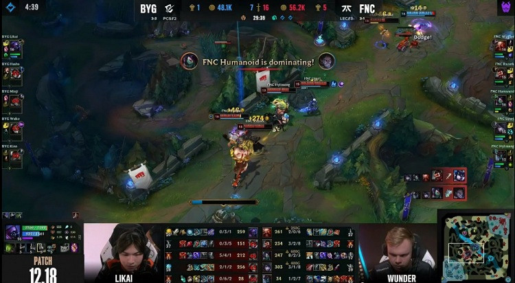 《英雄聯盟》S12入圍賽戰報：FNC力壓BYG輕鬆取勝