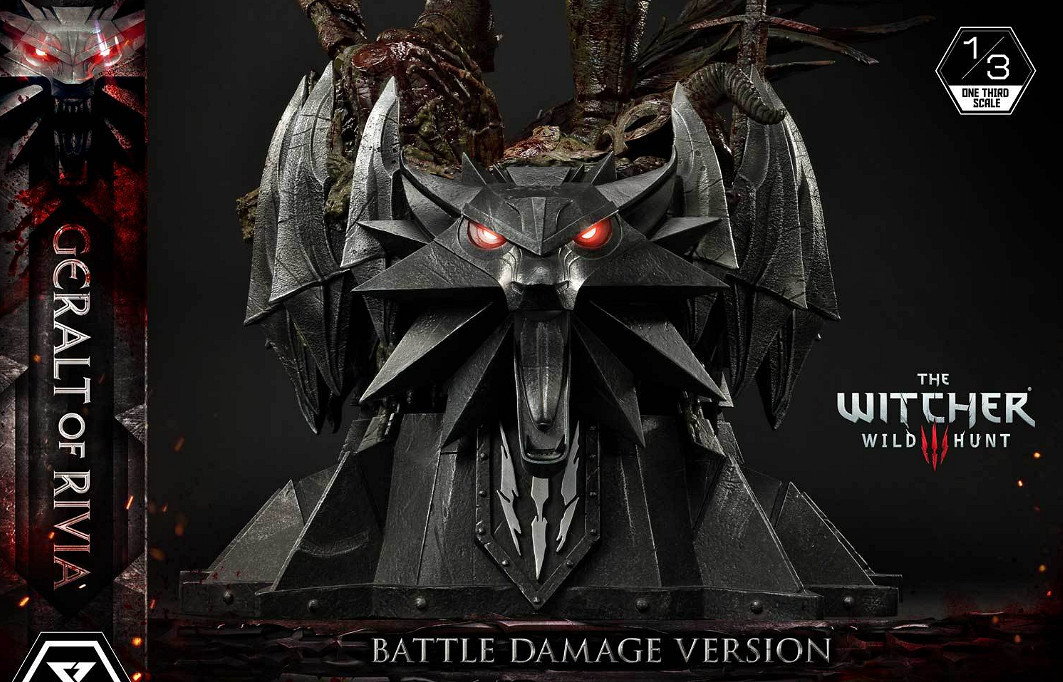 高約90cm！P1S《巫師3》傑洛特戰損鮮血版1/3雕像！