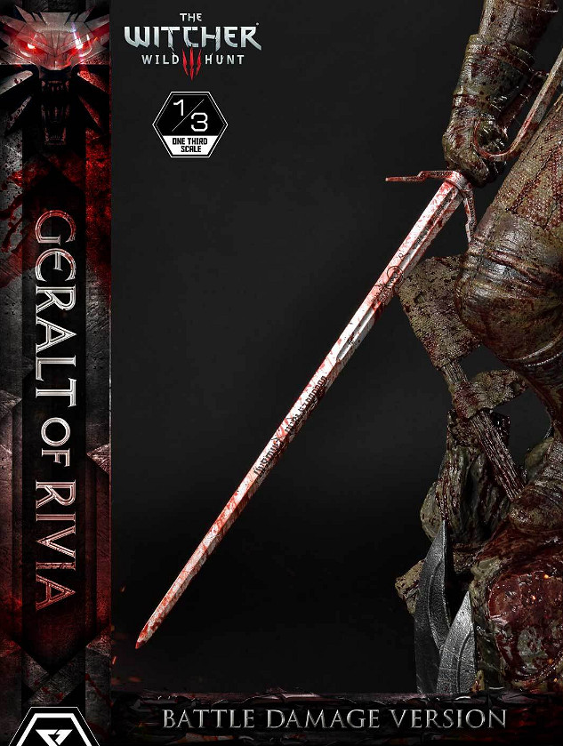 高約90cm！P1S《巫師3》傑洛特戰損鮮血版1/3雕像！