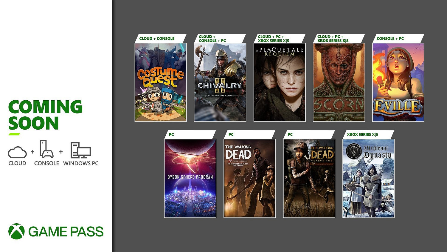 Xbox Game Pass 10月上旬新增遊戲公布 Xbox Game Pass 10月上旬新增遊戲公布