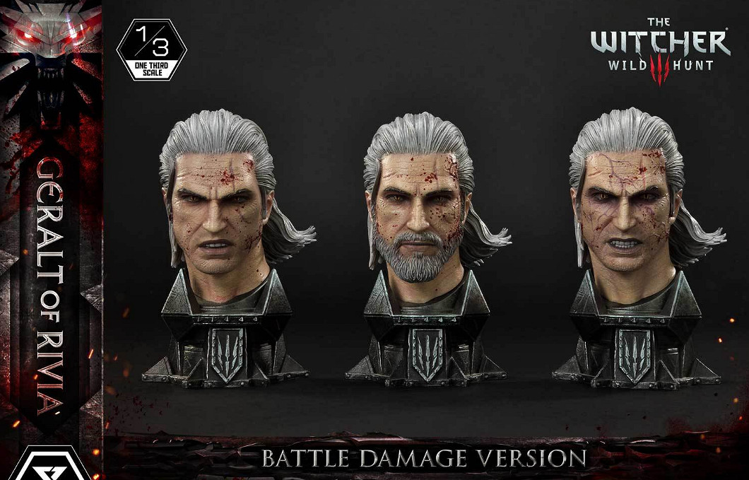 高約90cm！P1S《巫師3》傑洛特戰損鮮血版1/3雕像！