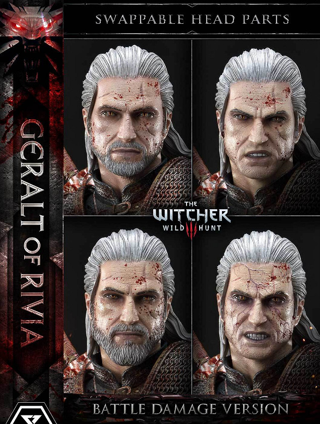 高約90cm！P1S《巫師3》傑洛特戰損鮮血版1/3雕像！