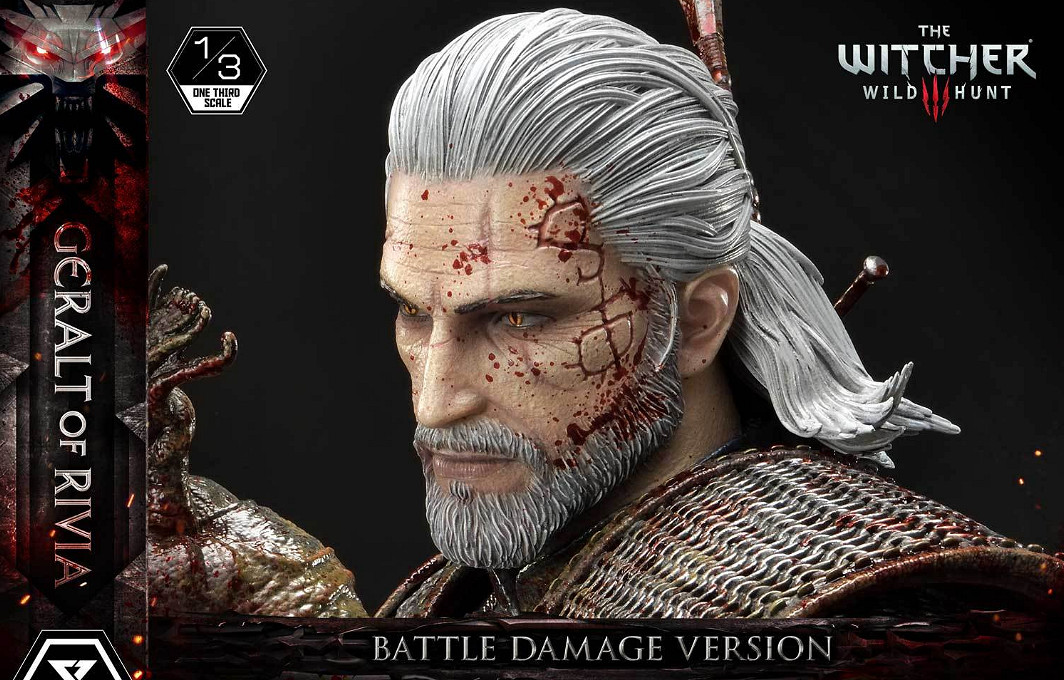 高約90cm！P1S《巫師3》傑洛特戰損鮮血版1/3雕像！