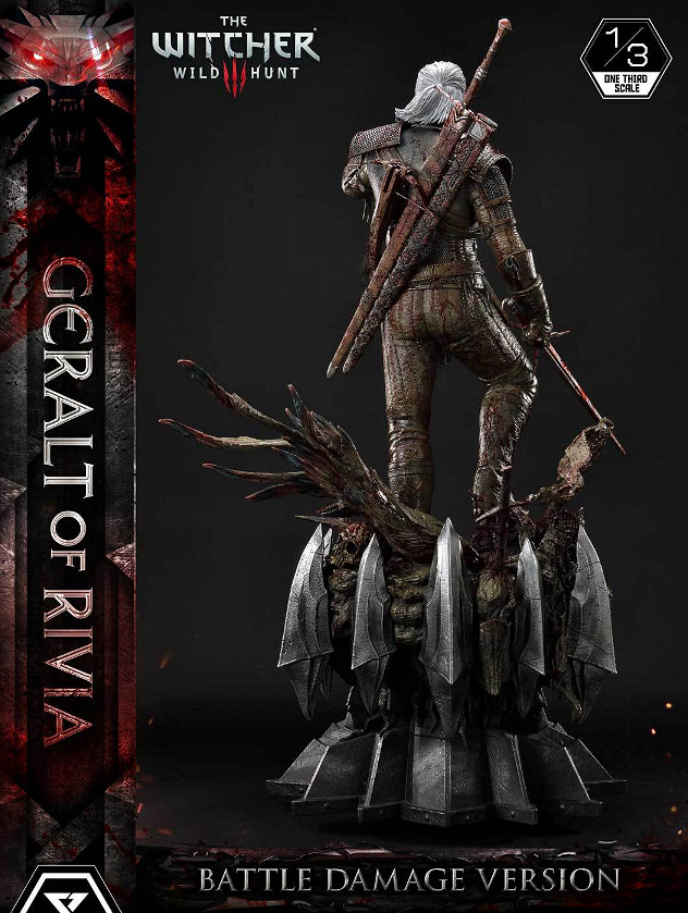 高約90cm！P1S《巫師3》傑洛特戰損鮮血版1/3雕像！