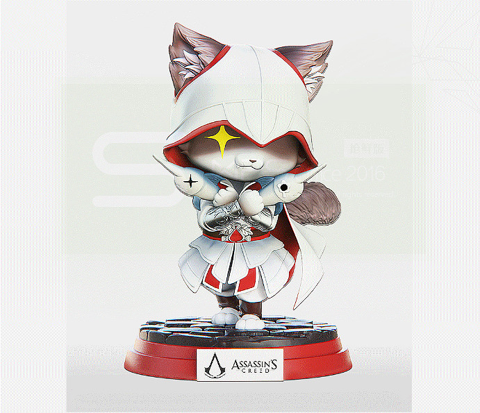 貓奴必備!育碧“刺客喵條”Q版手辦公布 艾吉奧實物圖 貓奴必備!育碧“刺客喵條”Q版手辦公布 艾吉奧實物圖