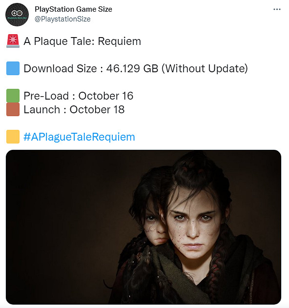 《瘟疫傳說：安魂曲》檔案大小曝光！與前作相差不大