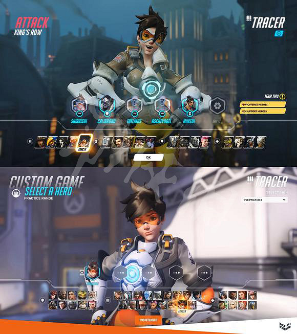 《鬥陣特攻》“歸來”英雄選擇畫面對比 畫面對比介紹