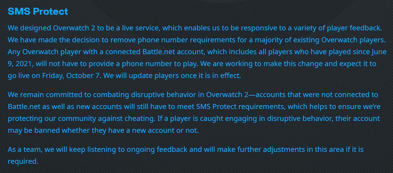 《鬥陣特攻》外服現有帳號將不再強制綁定手機號！