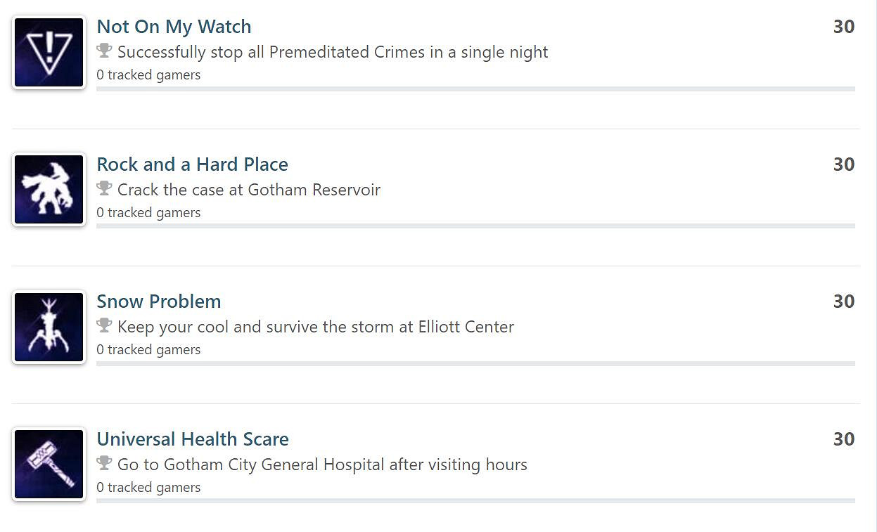 《高譚騎士》PS獎杯列表曝光 不難拿但可能比較肝! 《高譚騎士》PS獎杯列表曝光 不難拿但可能比較肝!