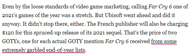 外媒：《極地戰嚎6》幾乎沒拿獎 但育碧依然推出年度版