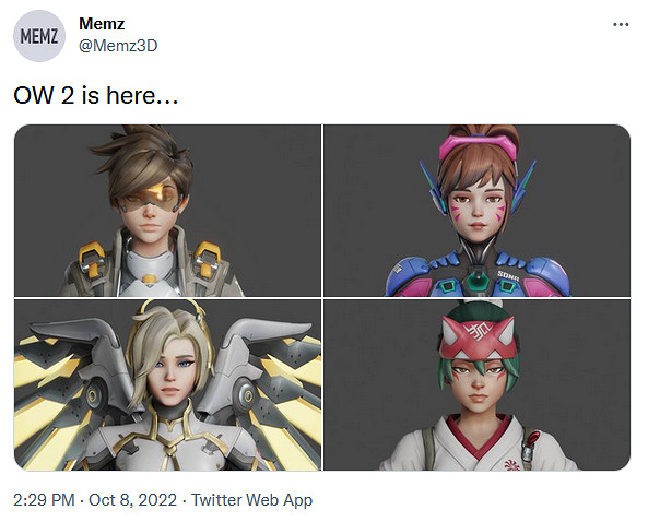 3D區製作者確認獲得《鬥陣特攻：歸來》霧子模型！