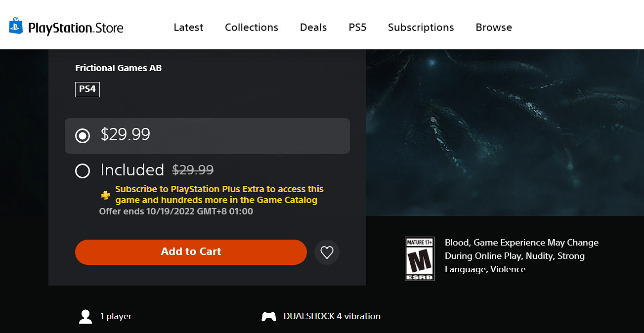 恐怖遊戲《活體腦細胞》10月19號離開PS+前兩檔訂閱