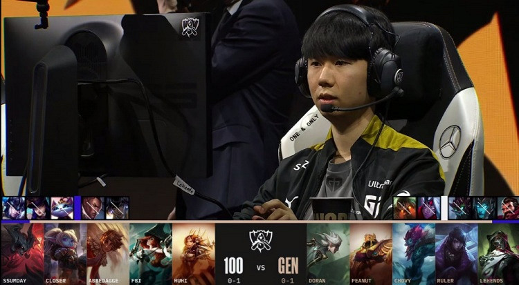 《英雄聯盟》S12小組賽戰報：GEN輕鬆戰勝100T