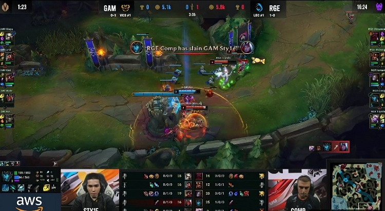 《英雄聯盟》S12小組賽戰報：三殺收尾 RGE戰勝GAM