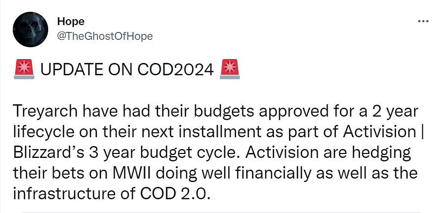 消息稱下一代《決勝時刻20》不是年貨 將持續更新2年