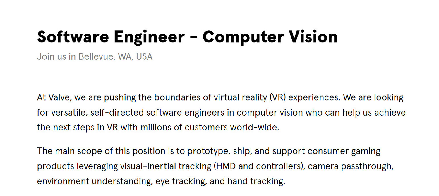 V社可能在開發新的VR頭顯 V社可能在開發新的VR頭顯