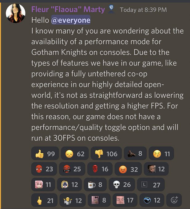 《高譚騎士》主機版不提供性能模式 僅支援4K/30fps 《高譚騎士》主機版不提供性能模式 僅支援4K/30fps