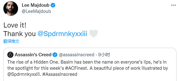 《刺客教條：幻景》同人圖太帥！被主角演員轉發點讚