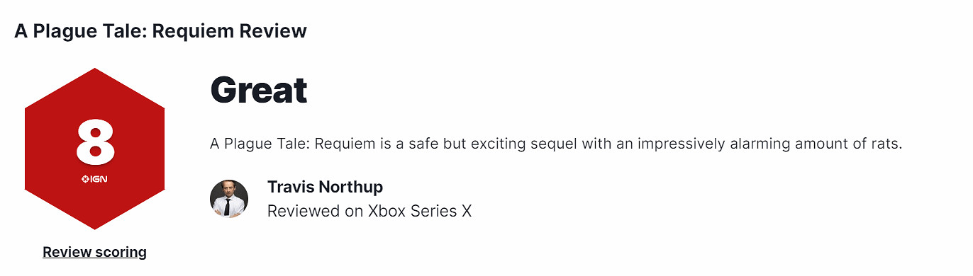 《瘟疫傳說:安魂曲》獲IGN 8分:令人激動的續作! 《瘟疫傳說:安魂曲》獲IGN 8分:令人激動的續作!