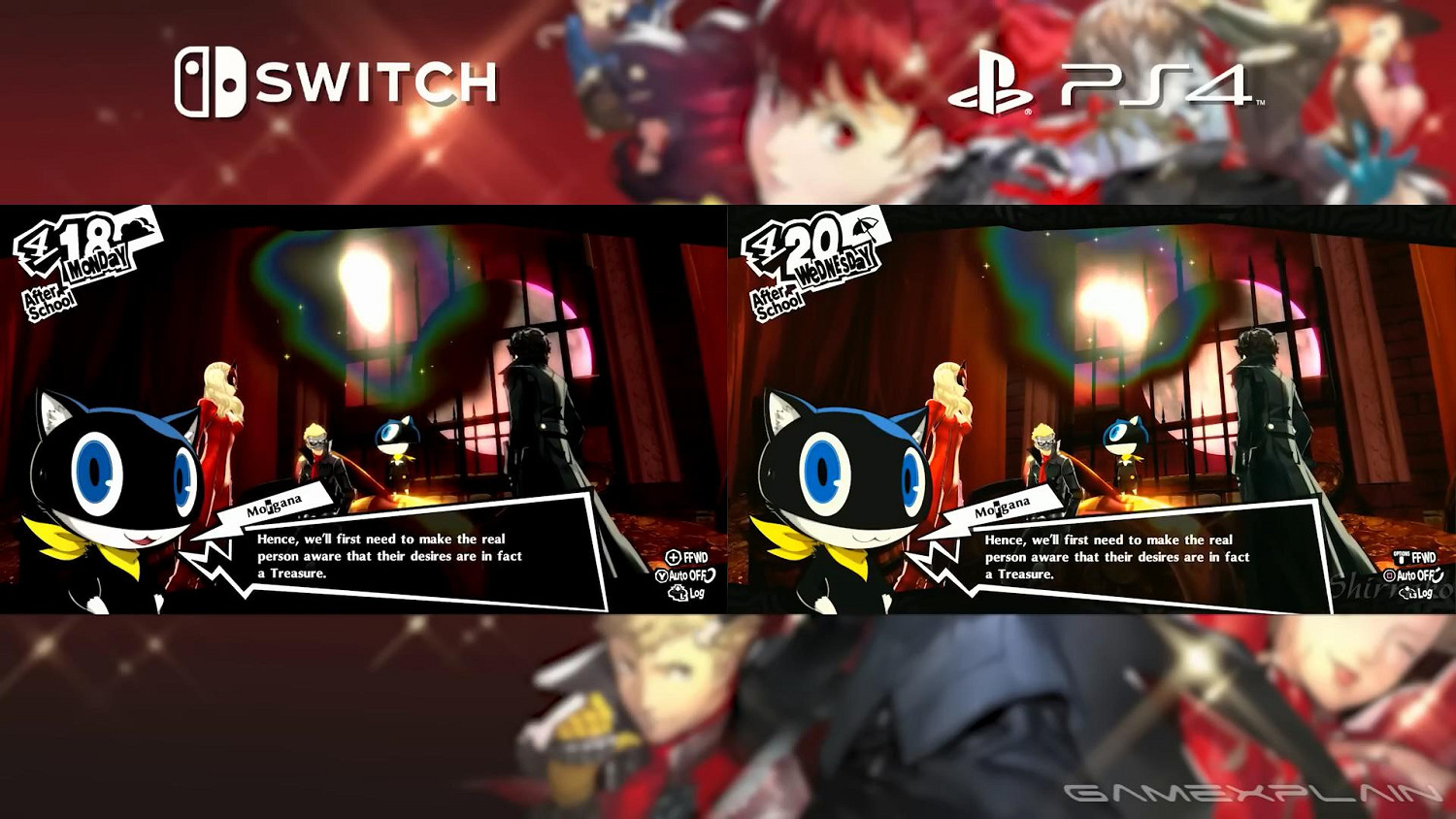 不糊!《女神異聞錄5 皇家版》PS4與Switch畫面對比 不糊!《女神異聞錄5 皇家版》PS4與Switch畫面對比