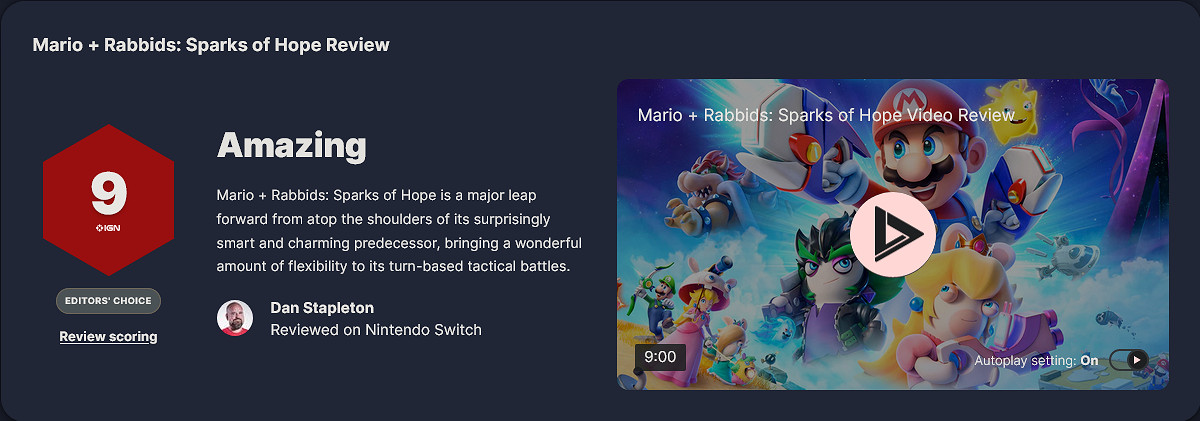 《瑪利歐+瘋狂兔子星耀之願》外媒評測整合 一致好評 《瑪利歐+瘋狂兔子星耀之願》外媒評測整合 一致好評