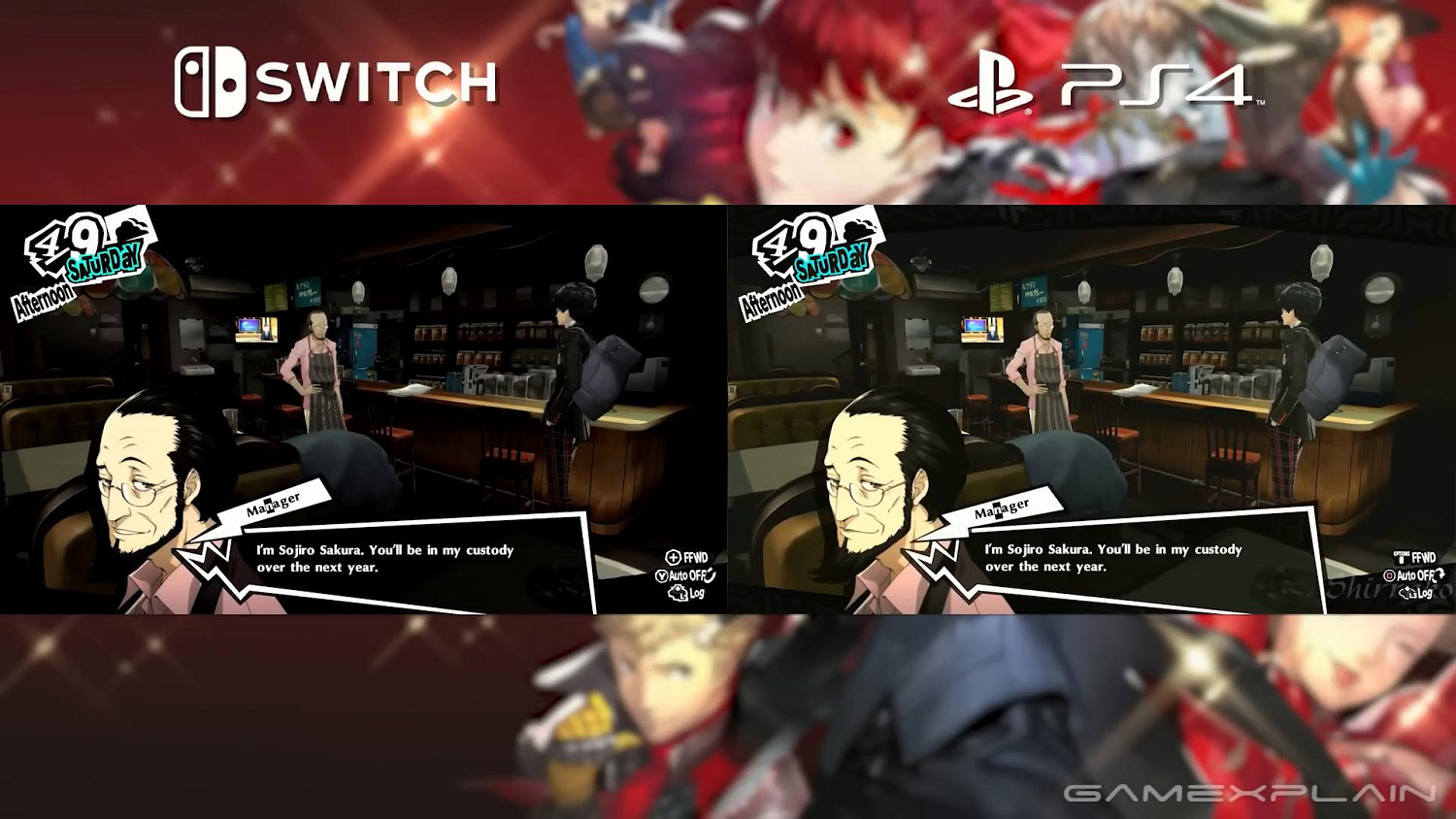 不糊!《女神異聞錄5 皇家版》PS4與Switch畫面對比 不糊!《女神異聞錄5 皇家版》PS4與Switch畫面對比