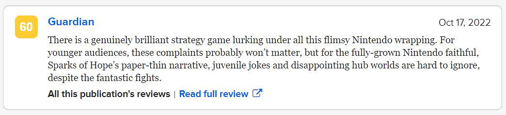 雄心勃勃的續作!《馬裡奧瘋兔:星耀之願》M站評分85 雄心勃勃的續作!《馬裡奧瘋兔:星耀之願》M站評分85