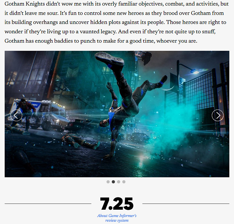 《高譚騎士》媒體評分解禁!M站均分72分 IGN5分 《高譚騎士》媒體評分解禁!M站均分72分 IGN5分