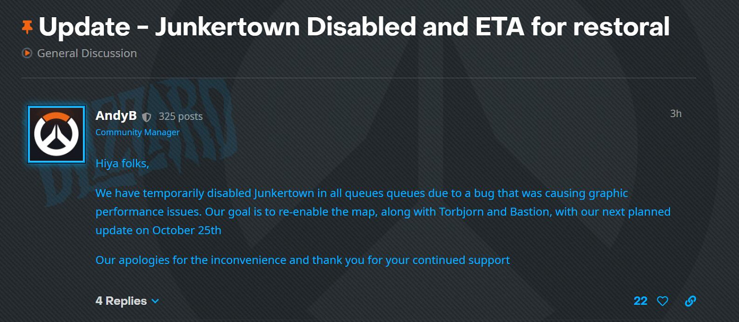 暴雪終於敲定《鬥陣特攻》“歸來”堡壘重新上線日期